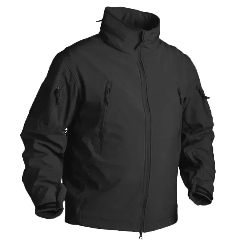 Outdoor Fleece Jacket Shell Tactical Jackets Camo Coats Airsoft Training Durable Hunting Clothes Windbreakers Men Clothing