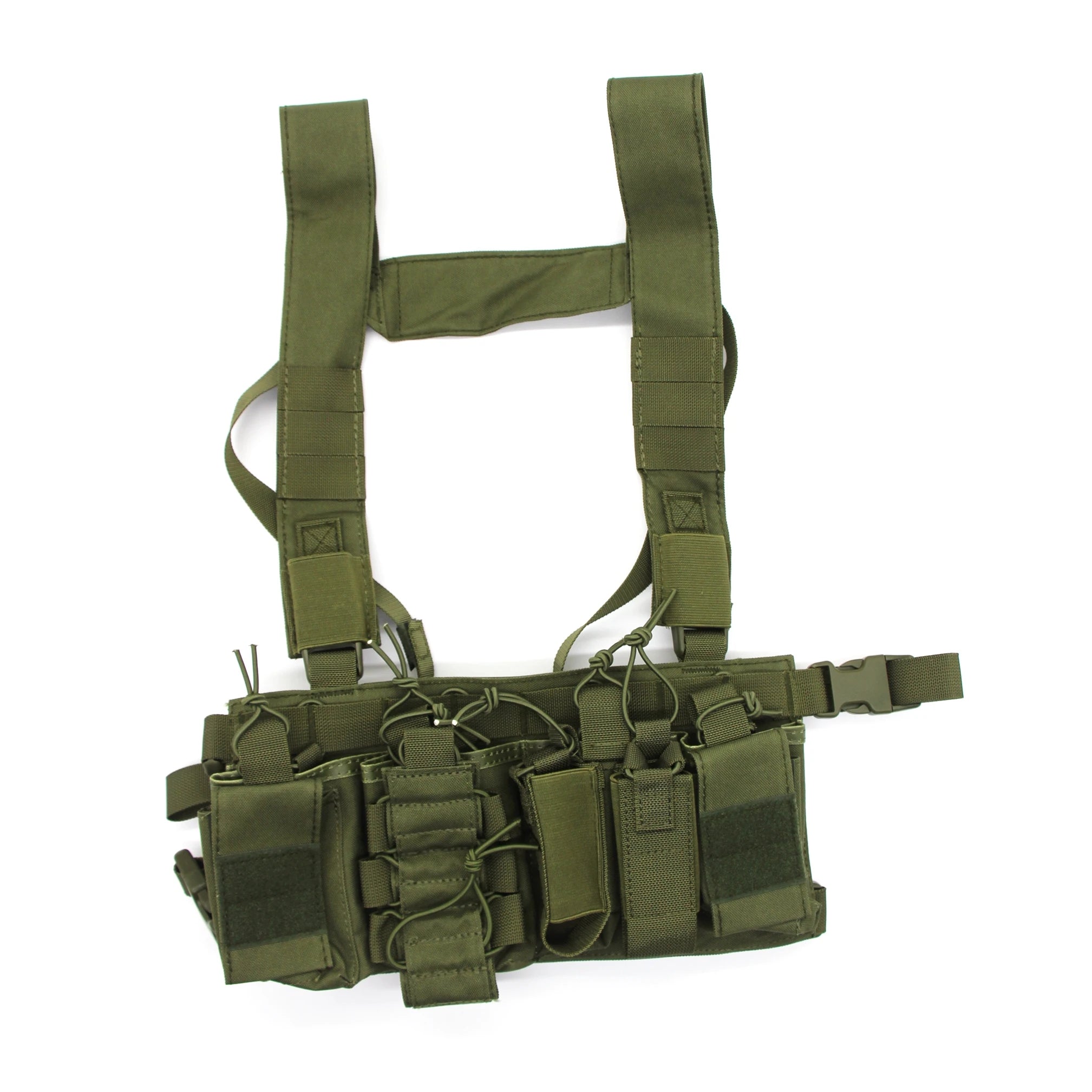 Tactical D3 Chest Rig Bag Radio Harness Front Pouch Holster Military Vest Rig Bag Adjustable Functional Two Way Radio Pouch
