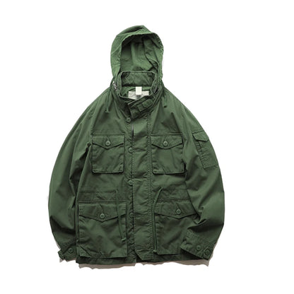 New autumn and winter American retro heavy padded jacket military style tough guy pocket tooling coat windbreaker