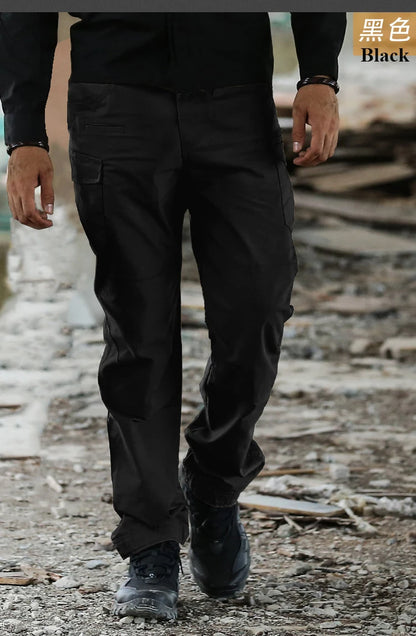 Men's Tactical Cargo Pants - Waterproof, Multi-Pocket, Durable Outdoor Combat Work Trousers