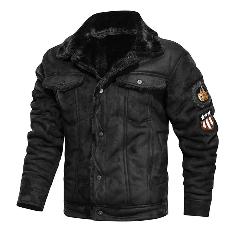 Winter Men Bomber Jacket Casual Mens Thick Fleece Army Tactical Coats Fashion Men Fur Collar Windbreaker Jackets Clothing