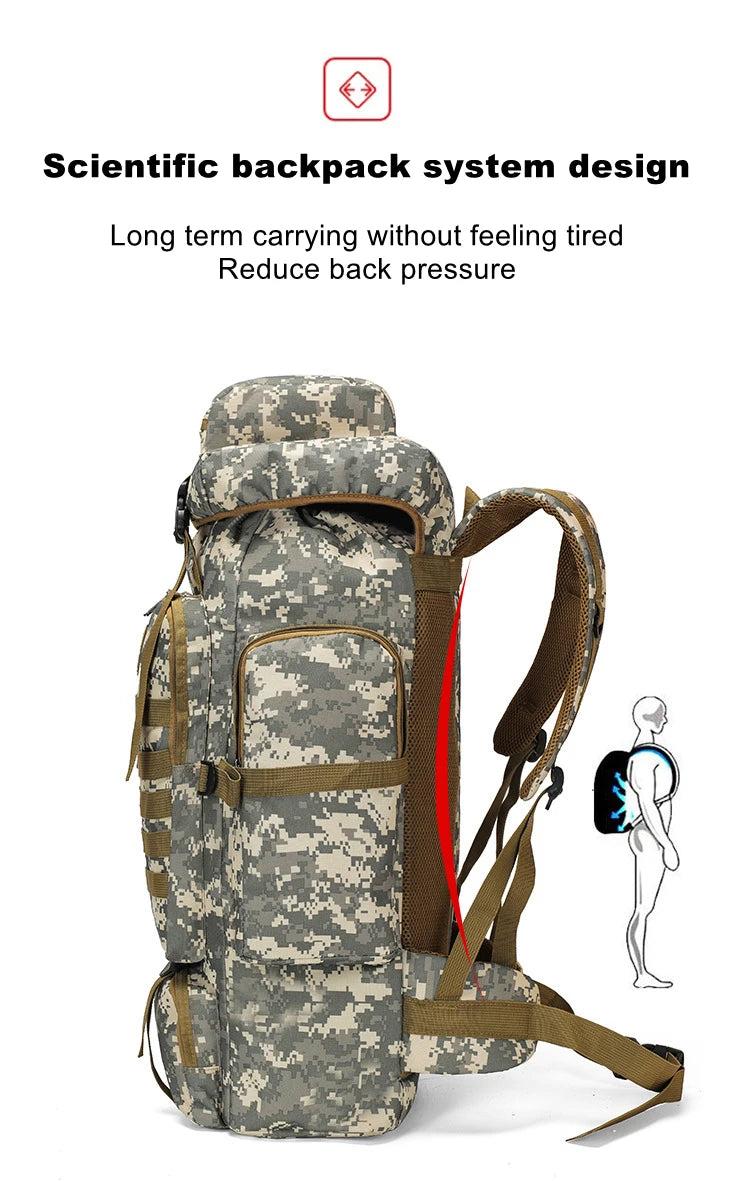 80L Tactical Expedition Backpack