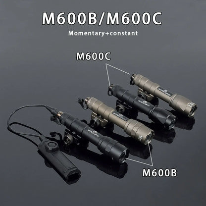 Tactical Surefire M600 M600B M600C Weapon Gun light Lanterna Rifle Flashlight Pistol Scout Light Torch Hunting Pictinny Rail