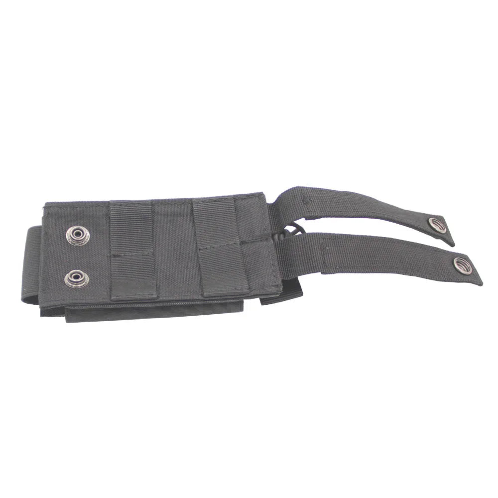 Tactical 5.56 Magazine Pouch for M4 M16 AR15 Molle Laser Cut Mag Holder Elastic Universal Walkie Talkie Pouch Radio Pack Bag