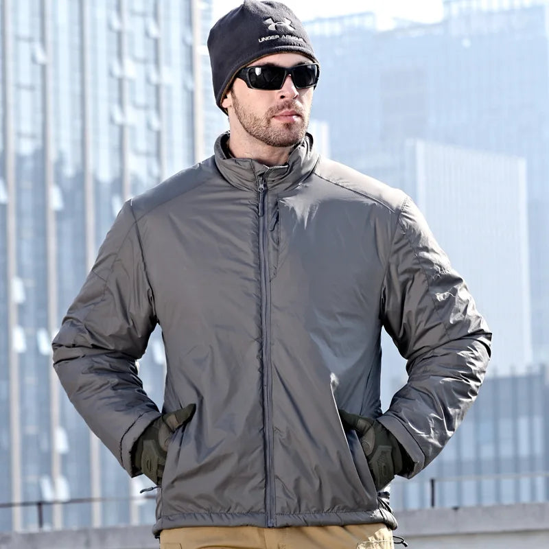 Winter Outdoor Jackets Men Clothing Parkas Tactics Causal Jacket Heat Reflective Warm Windproof Hiking Coat Windbreaker