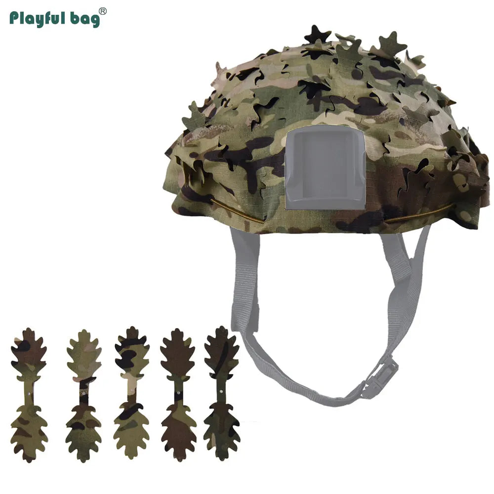 FAST Tactical Helmet Camouflage Cover Outdoor Cosplay CAMO Cloth Hunting Helmet Protective Shelter Laser Cutting NA57