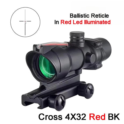 4x32 Combat Prism Scope with Fiber Optic Reticle