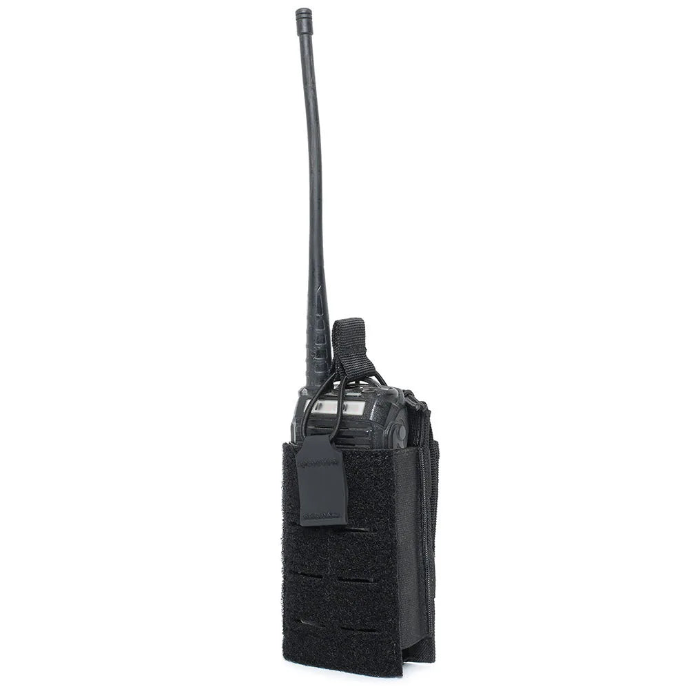 Tactical 5.56 Magazine Pouch for M4 M16 AR15 Molle Laser Cut Mag Holder Elastic Universal Walkie Talkie Pouch Radio Pack Bag