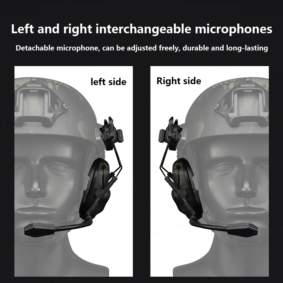 Tactical Headset Non-picking Noise-Cancelling Headset For Helmet Headset Baofeng Radio PTT Adapter Mobile Earphone