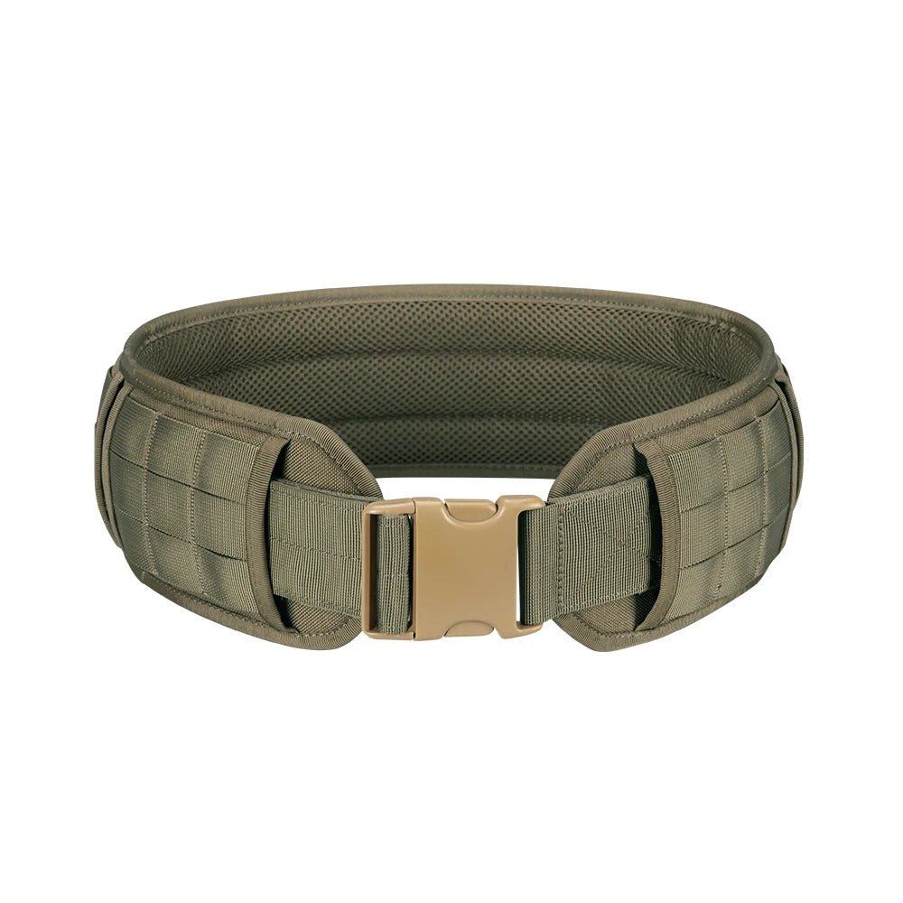Tactical Battle Belt Adjustable Airsoft Waist Belt Quick Release Buckle Outdoor Hunting Paintball Padded Thickened Widened Waist