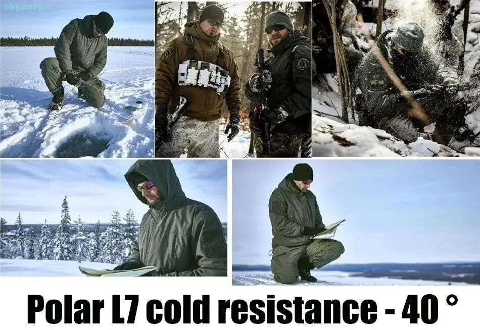 Level 7 Winter Jacket Military Tactical Down Jackets For Men Winter Warm Waterproof Windbreakers Hunting Hiking Parkas Coat Army