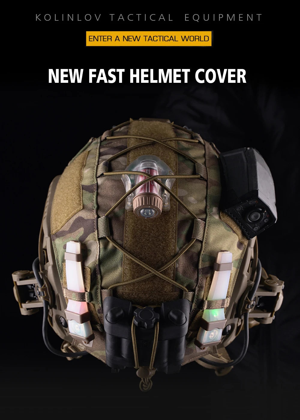 Tactical Helmet Cover for MH PJ BJ OPS-Core Fast Helmet Paintball Airsoft Helmet Cover MC With Elastic Cord