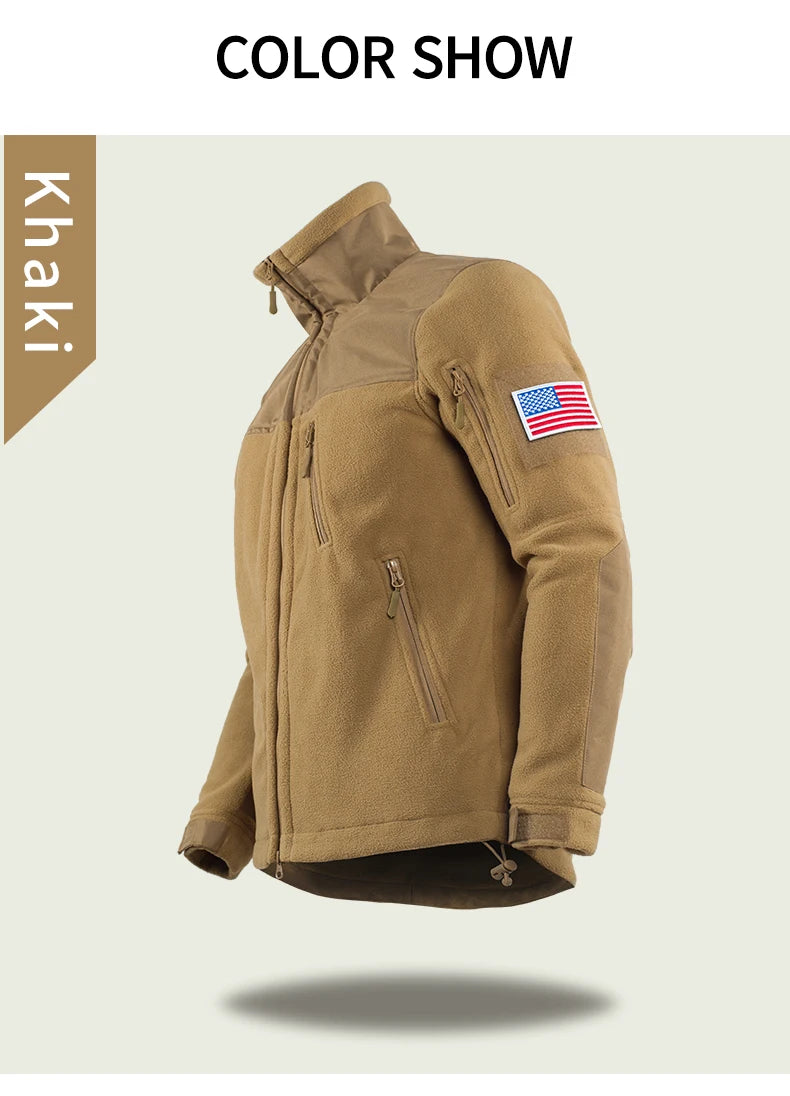 Tactical Winter Jacket Military Fleece Jacket Thermal Warm Camouflage Work Coats Mens Warm Clothes Safari Jacket Outwear