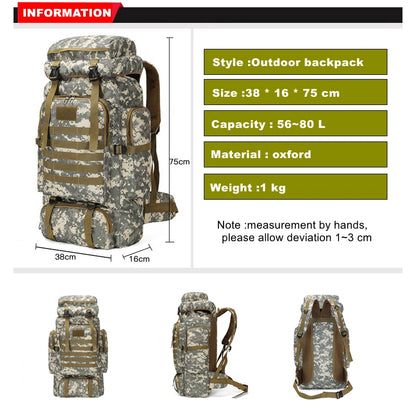 80L Tactical Expedition Backpack