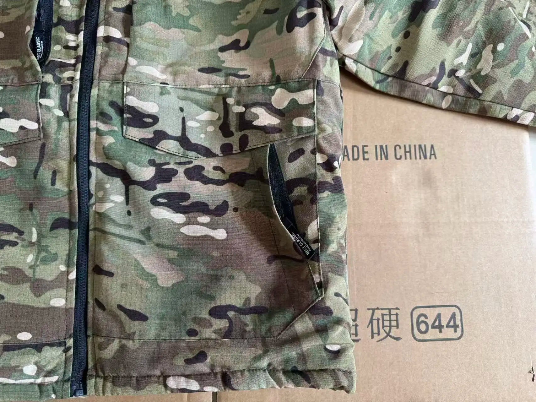 Winter Men's Tactical Camouflage Cotton-Padded Jacket Warm Windproof Military Parka Rip-Resistant Outdoor Combat Coat Hunting