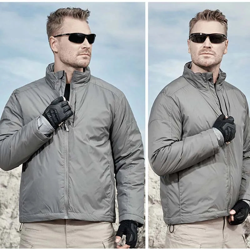 Winter Outdoor Jackets Men Clothing Parkas Tactics Causal Jacket Heat Reflective Warm Windproof Hiking Coat Windbreaker