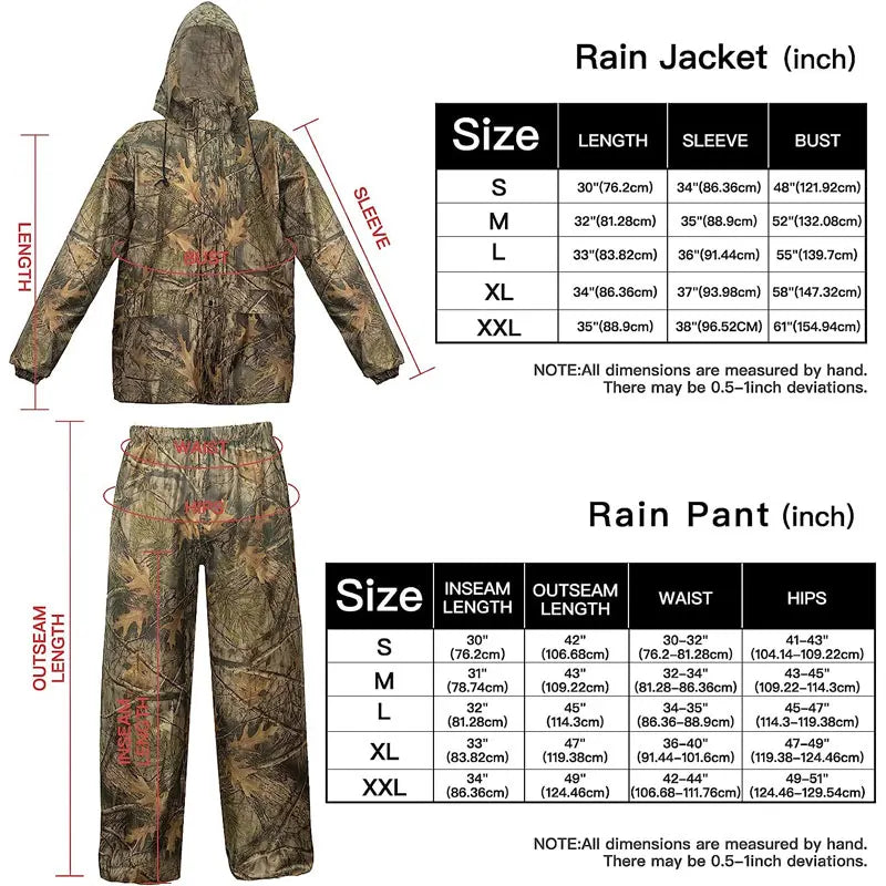 Flecktarn Tactical Portable Camo Raincoat Set Camouflage Fleck Rain Suit Bicycle Motorcycle Waterproof Military Tarnung Man