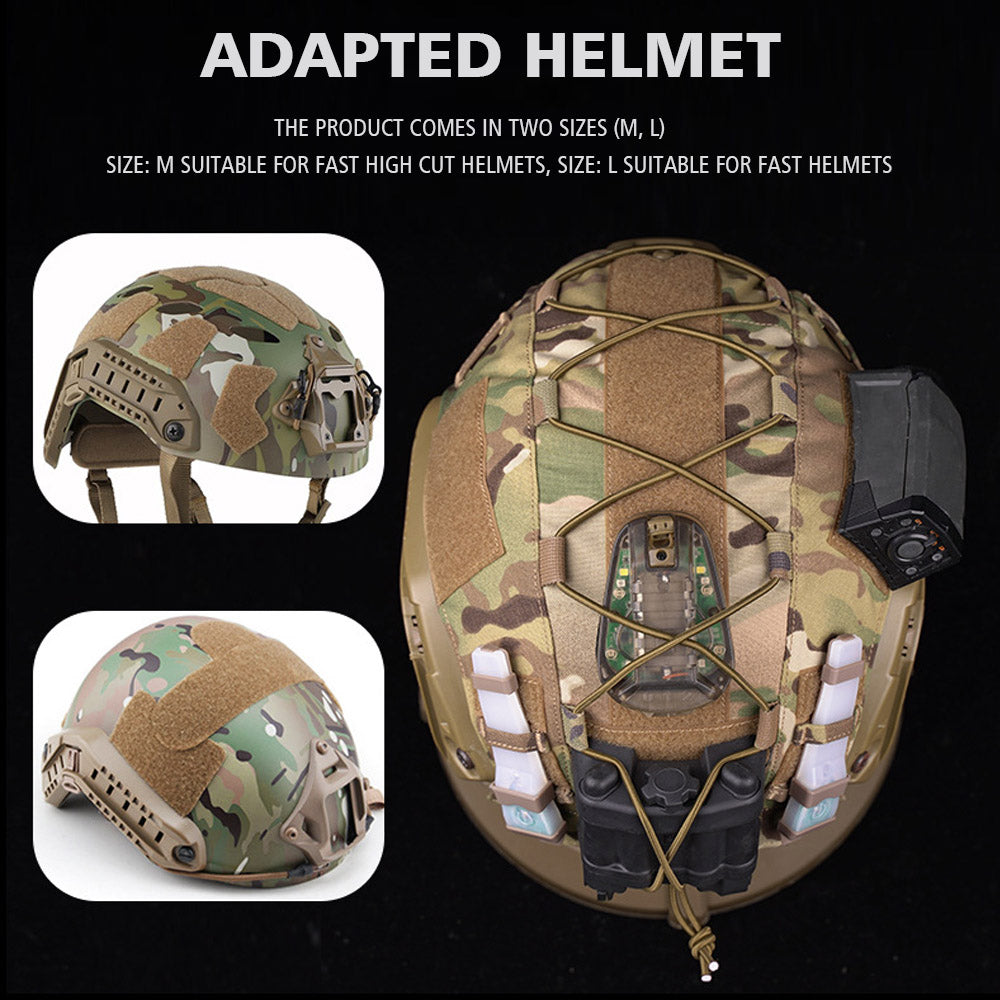 Tactical Helmet Cover for MH PJ BJ OPS-Core Fast Helmet Paintball Airsoft Helmet Cover MC With Elastic Cord