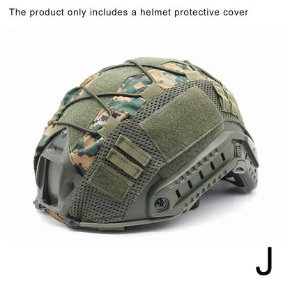 Outdoors Tactical Helmet Cloth Helmet Cover Elastic Helmet PJ Helmet Cover Cloth Cover MH Helmet BJ Helmet Camouflage Tacti R0G9