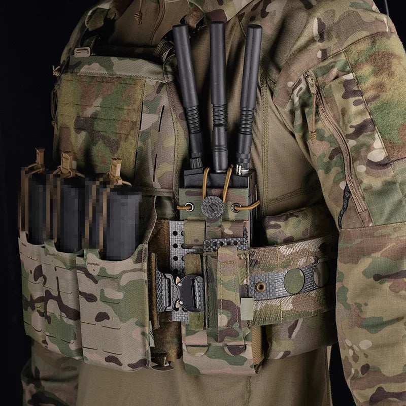 Multi functional Molle Radio Walkie Talkie Pouch Waist Bag For MPU5 PRC163 152 148 Interphone Holster Outdoor Vest Accessories