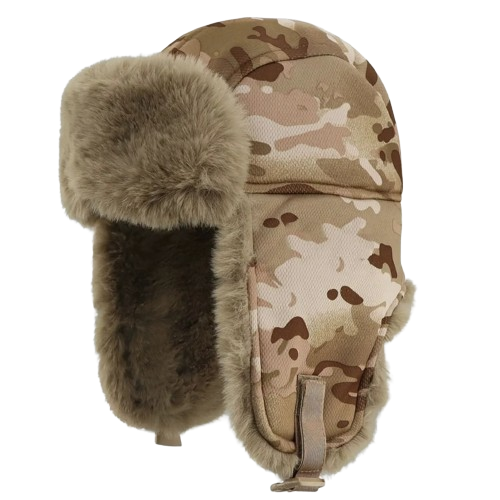 Camouflage Fur Hat
