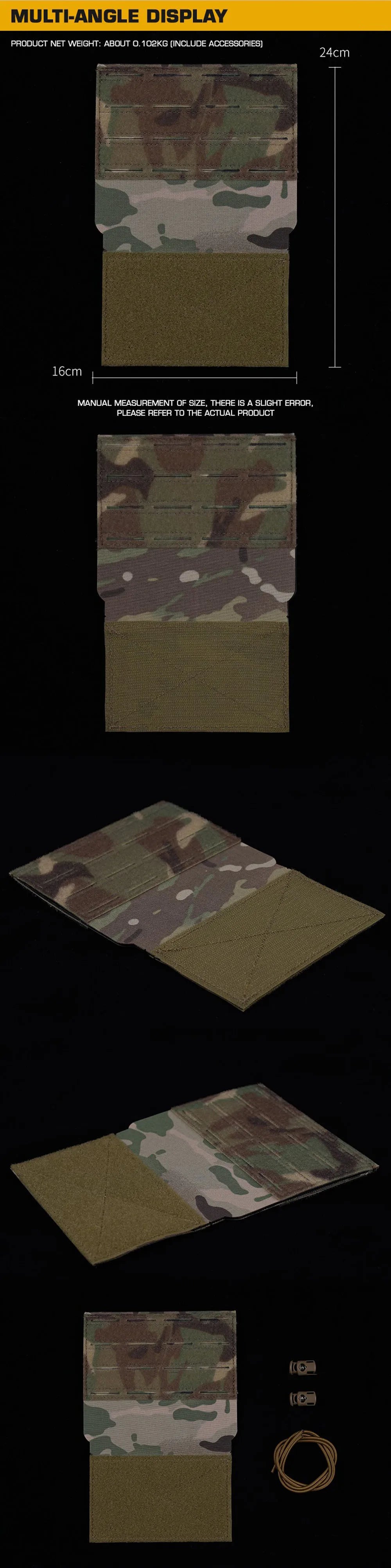 Tactical Chest Rig MOLLE Expansion Plate Harnesses Navigation Pouch Phone Carrier Mount D3CRM Chest Rig Hunting Vest Accessories