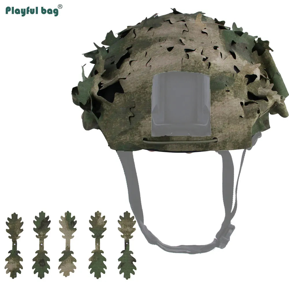 FAST Tactical Helmet Camouflage Cover Outdoor Cosplay CAMO Cloth Hunting Helmet Protective Shelter Laser Cutting NA57