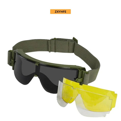 Tactical Hiking Eyewear Airsoft ATF GOGGLE SET 3 Lens Wargame Windproof Shooting Cycling Mountaineering Paintball Accesories