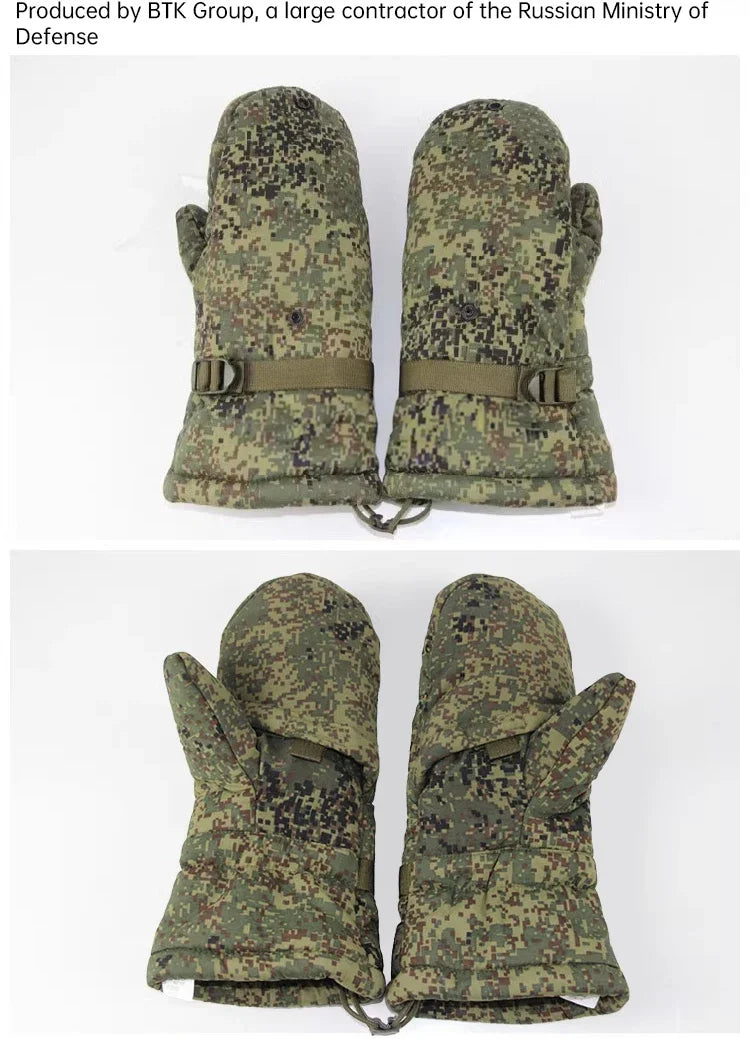 Russian Original VKBO Winter Thick Anti Cold Tactical Gloves Plush Warm Second Generation P Cotton EMR Gloves