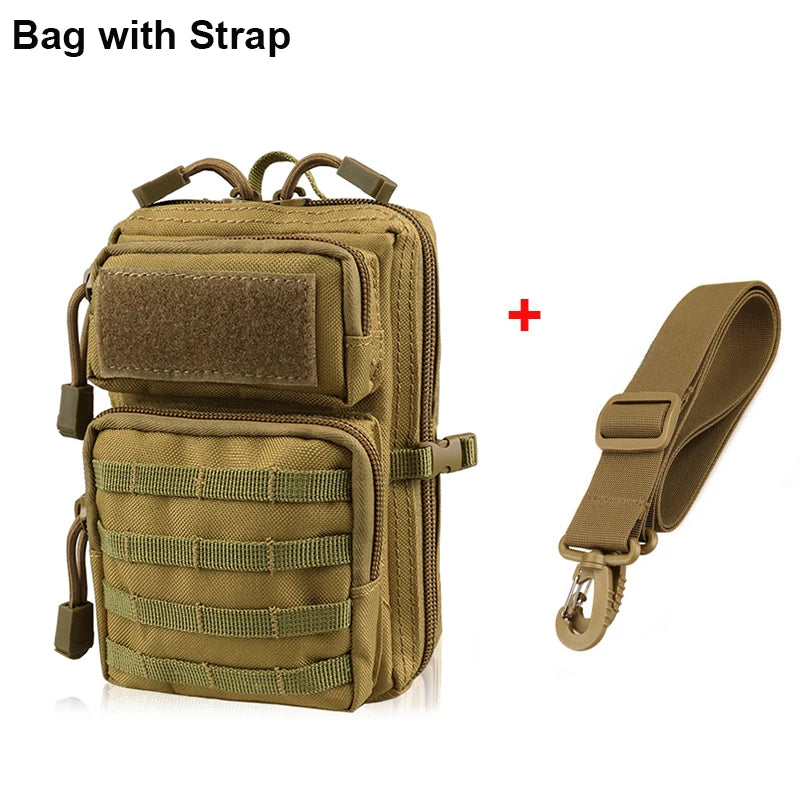 Outdoor Tactical Molle Pouch Holster Men Military Waist EDC Bag Wallet Phone Case Medical Bag Multifunction Camping Hunting Pack