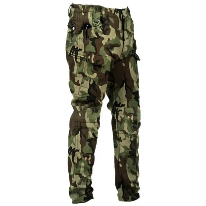 Tactical Pants Men X7 Soft Shell Fleece Windproof Waterproof Camo Combat Trousers Big Pocket Wear-resistant Trekking Cargo Pants