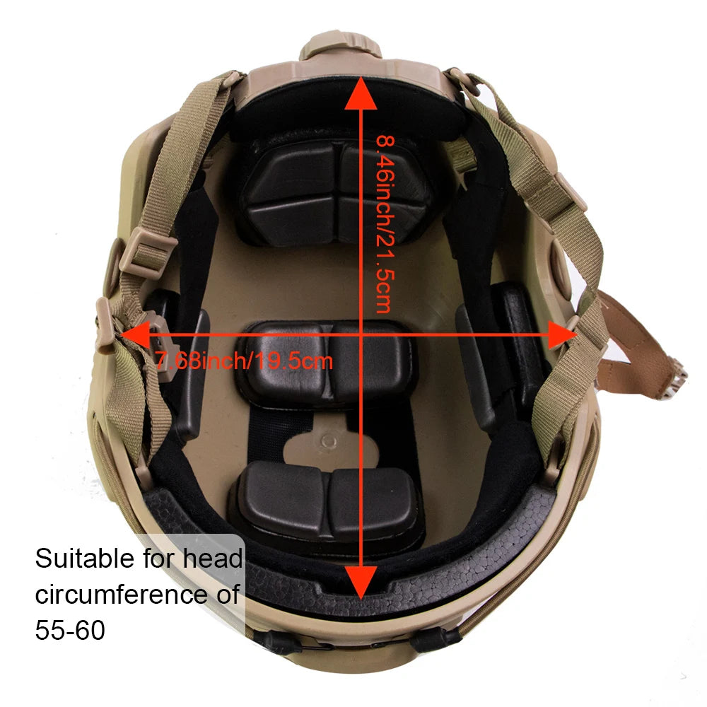 Airsoft Tactical Helmet Adjustable Knob Thicken ABS Outdoor Fast Helmet Riding Shooting CS Protective Fast Helmets Military Gear