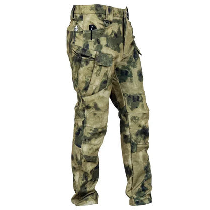 Tactical Pants Men X7 Soft Shell Fleece Windproof Waterproof Camo Combat Trousers Big Pocket Wear-resistant Trekking Cargo Pants