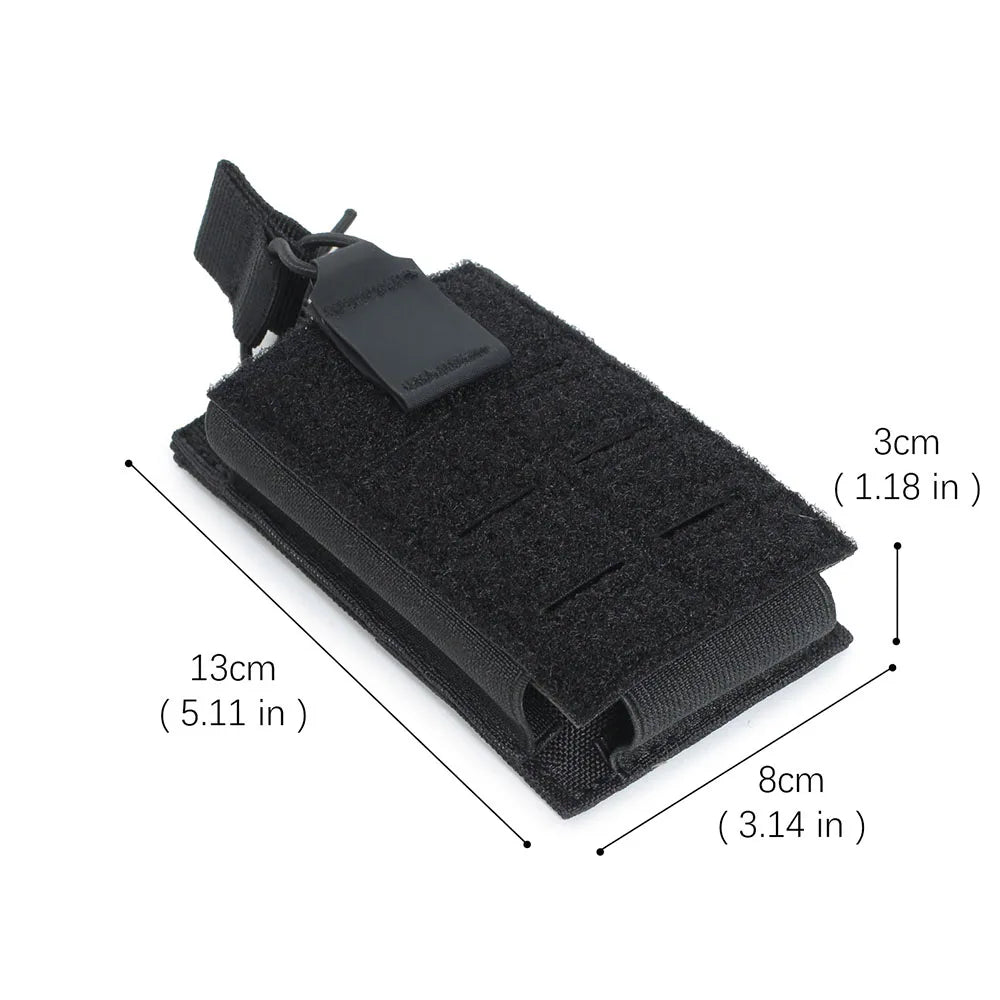 Tactical 5.56 Magazine Pouch for M4 M16 AR15 Molle Laser Cut Mag Holder Elastic Universal Walkie Talkie Pouch Radio Pack Bag