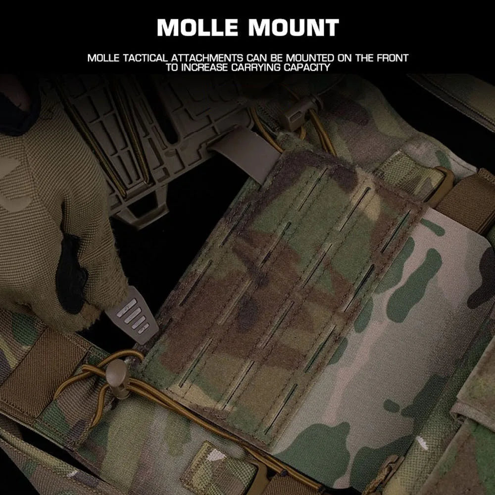Tactical Chest Rig MOLLE Expansion Plate Harnesses Navigation Pouch Phone Carrier Mount D3CRM Chest Rig Hunting Vest Accessories