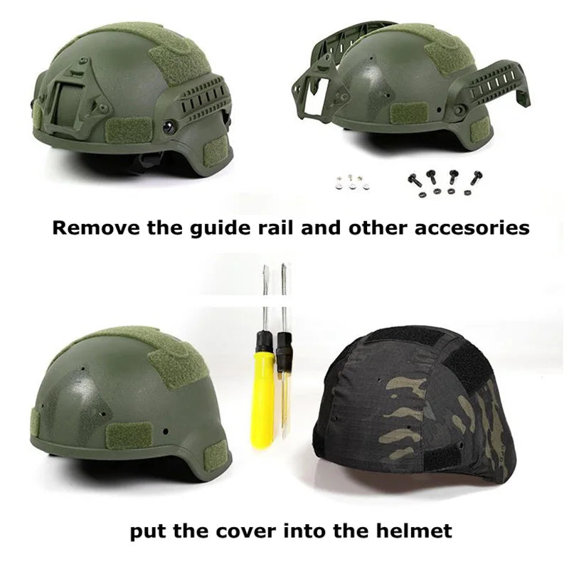 Tactical MICH2000 Helmet Cover Military Hunting Airsoft Gear Helmet Accessories Camouflage Cloth Helmet Cover for MICH Helmet