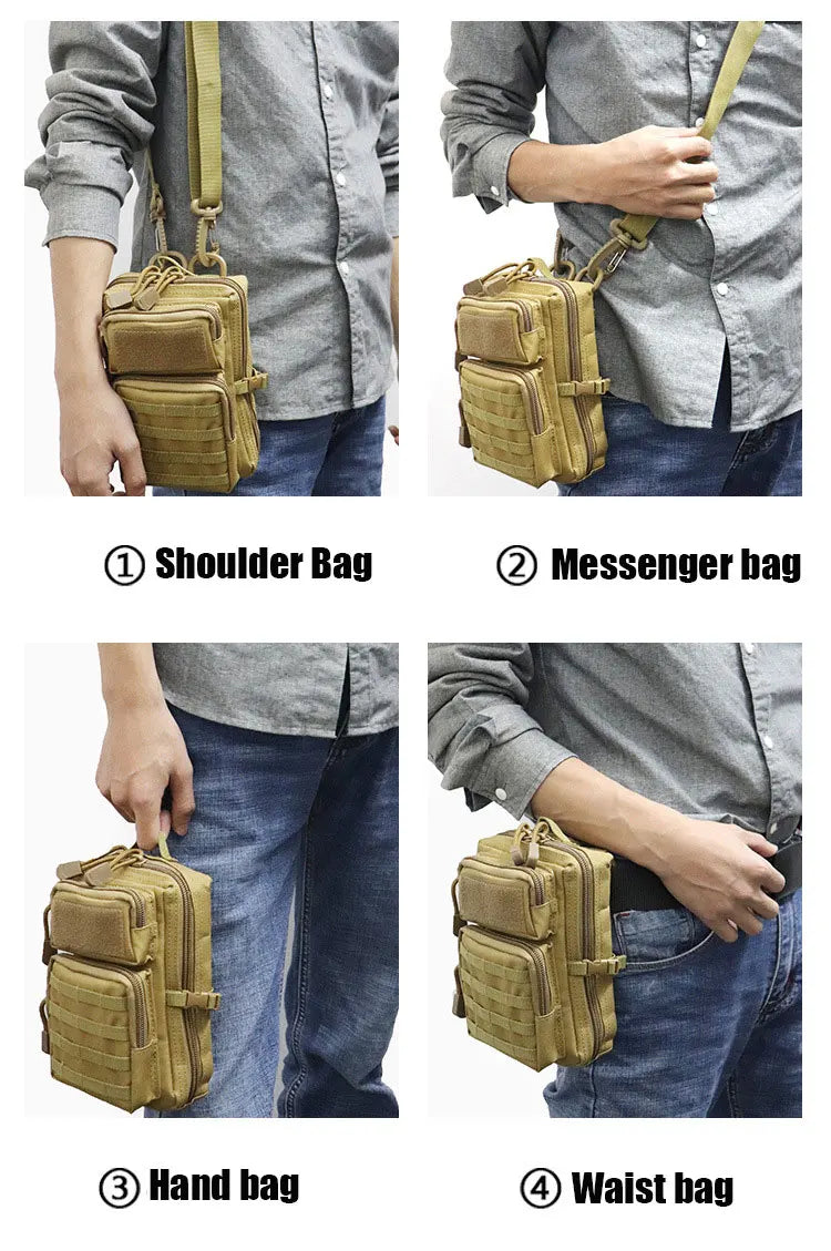 Outdoor Tactical Molle Pouch Holster Men Military Waist EDC Bag Wallet Phone Case Medical Bag Multifunction Camping Hunting Pack