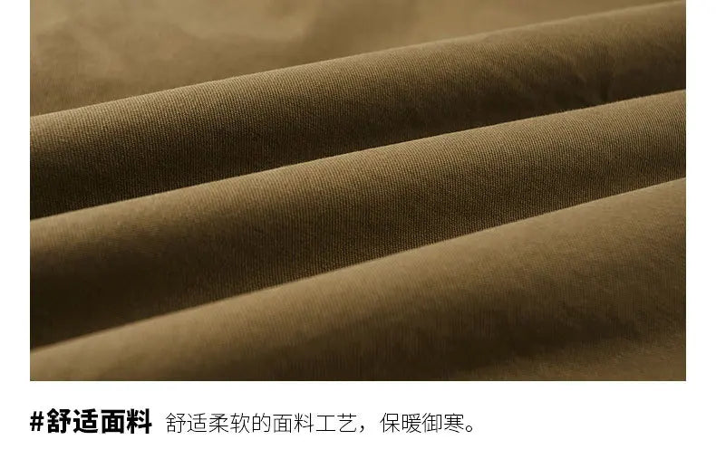 Autumn and Winter Moto Riding Jacket  Velvet Cotton Coat Thickened and Warm Loose Lapel Pure Cotton Work Jacket Casual Sherpa