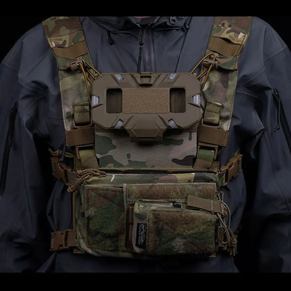 Tactical Chest Rig MOLLE Expansion Plate Harnesses Navigation Pouch Phone Carrier Mount D3CRM Chest Rig Hunting Vest Accessories