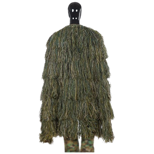 Tactical Ghillie Cape – Woodland / Desert Camo Concealment Cloak