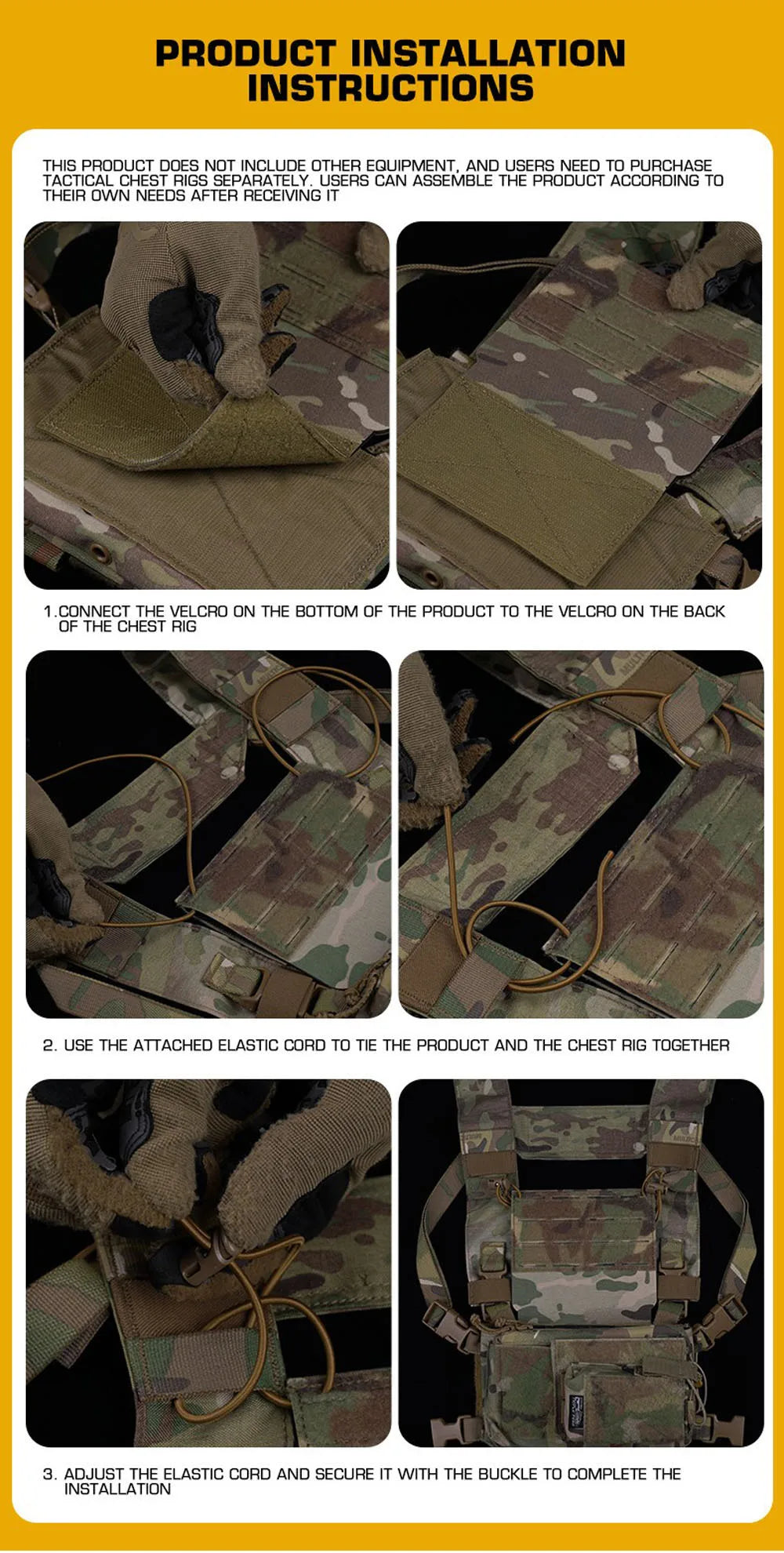 Tactical Chest Rig MOLLE Expansion Plate Harnesses Navigation Pouch Phone Carrier Mount D3CRM Chest Rig Hunting Vest Accessories