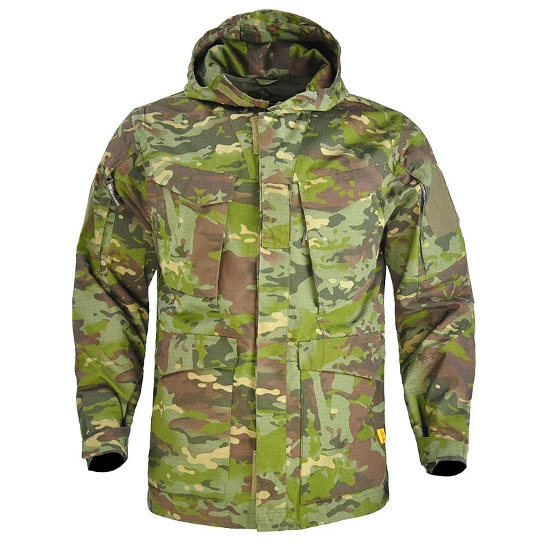 2025 Hunting Tactical Jacket Hooded Waterproof Wear-resistant Camping Jacket  Fleece Clothing Multicam Camouflage Windbreakers