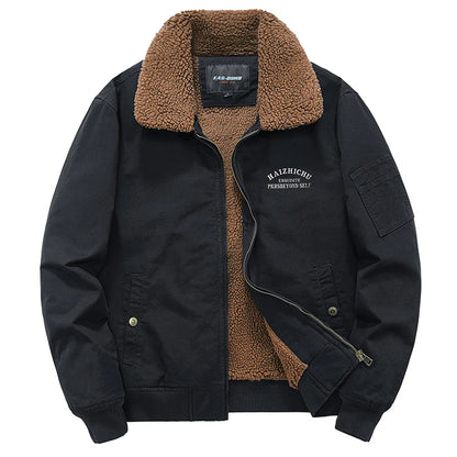 Men High Quality Jacket Winter New Fleece Warm Windproof Tactical Coat Autumn Men Fashion Fur Collar Thick Military Overcoat Man