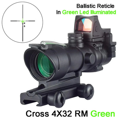 4x32 Combat Prism Scope with Fiber Optic Reticle