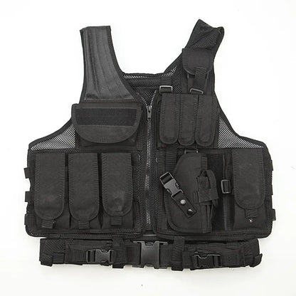 Mesh Tactical Vests  Live Field CS Combat Vest Mens Hunting New Style Outdoor Ventilate Black Nylon Training Vest