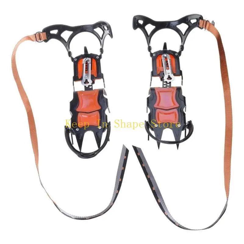 U1JC 12 Teeth Crampons Ice Cleats Antislip Snow Ice Grip Footwear Traction