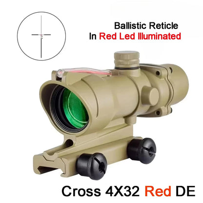 4x32 Combat Prism Scope with Fiber Optic Reticle