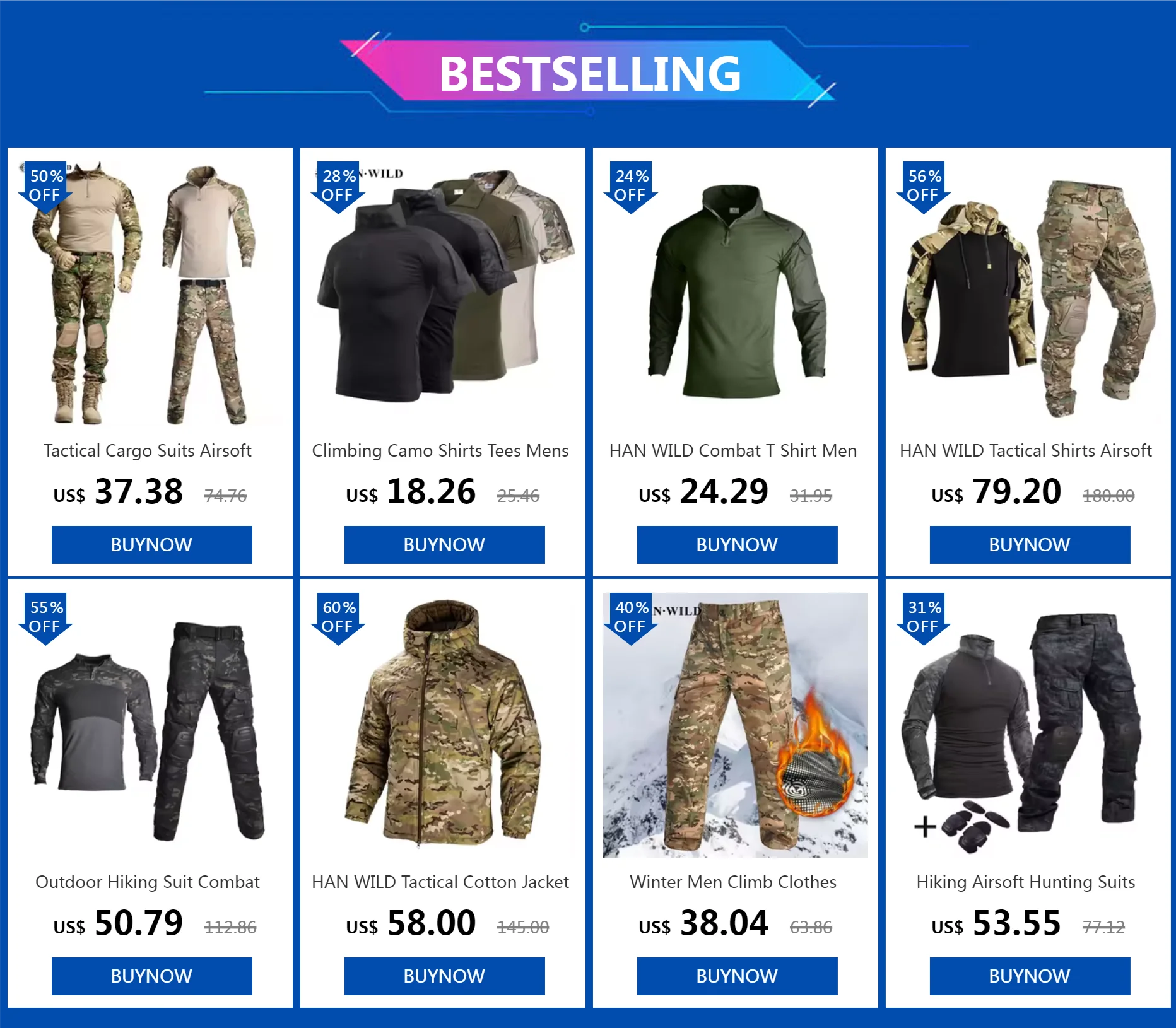 Tactical Shirts Windbreaker Hiking Combat Uniform Trainning Suits Work Set Camping Outdoor Clothes Hunting Suit Men Shirt