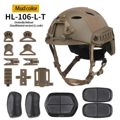 Umbrella Helmet (Sandblasted version) Frosted adjustable helmet for outdoor tactical field protection