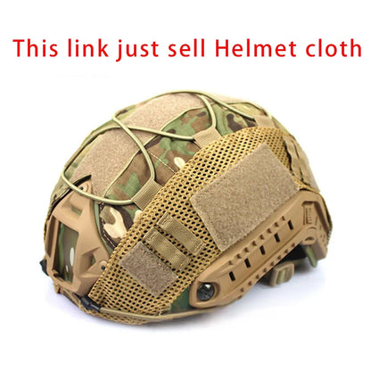 Tactical Helmet Cover 500D for Fast Helmet Multi-Camo Helmet Cover for Airsoft HelmetMilitary Paintball Hunting Shooting Gear